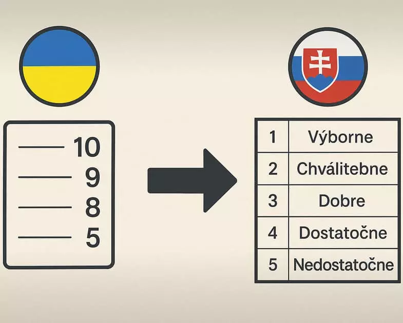 Еквіваленція оцінок у Словаччині